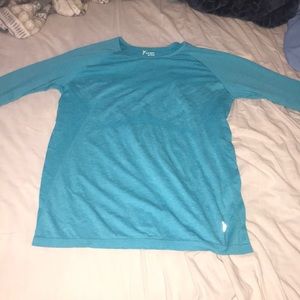 Blue sports long sleeve shirt